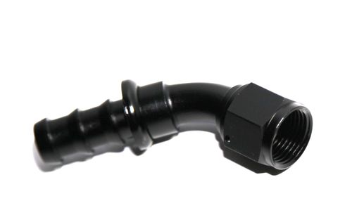 TT Racing AN10 10AN 90 Degree Push-On Lock Hose End Fitting - Black
