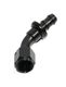 BLACK AN6 6AN AN-6 45 Degree Push On/ Push Lock Hose End Fitting Adapter