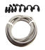 12FT AN10 Stainless Steel Braided Line+8PCS AN10 BLACK Swivel Fitting Adapter