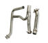 Loop Delete Stainless Steel Y-Pipe Exhaust for 2012-2018 Jeep Wrangler V6 3.6L