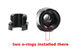 Black AN6 -6AN Male EFI Fitting Adapter to 1/4" Quick Disconnect Push Hard Line