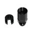 Black AN6 -6AN Male EFI Fitting Adapter to 1/4" Quick Disconnect Push Hard Line