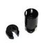 Black AN6 -6AN Male EFI Fitting Adapter to 1/4" Quick Disconnect Push Hard Line