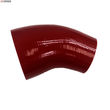 Red 45 Degree  3 quot; to 4 quot; Silicone hose Coupler 4 layer polyester
