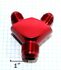 3-Way Y-Block Fitting Adapter AN12 12-AN Male to 2X AN8 8-AN Male RED