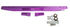 Purple Rear Subframe Tie Brace Rod Bar Suspension Handling for 96-00 Civic EK8