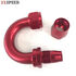 (one)16AN-AN16 180Degree Swivel Oil/Fuel/Gas Line Hose End Fitting Adapter Red