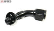AN4 4AN AN-4 45 Degree Black Swivel Fuel Oil Gas Line Push-on Hose End Fitting