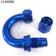 (one)16AN-AN16 180Degree Swivel Oil/Fuel/Gas Line Hose End Fitting Adapter Blue