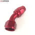 (one) Red AN-16 AN16 45° Deg Swivel Fuel Oil Gas Line Hose End Fitting Adapter
