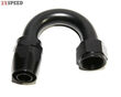 (one)16AN-AN16 180Degree Swivel Oil/Fuel/Gas Line Hose End Fitting Adapter Black