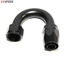 (one)16AN-AN16 180Degree Swivel Oil/Fuel/Gas Line Hose End Fitting Adapter Black