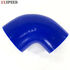For elbow Silicone hose 90 degree 3.5" to 3" Reducer Coupler Intercooler Blue