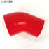 Universal 4-Ply Red Silicone 3" to 3.5" Coupler 45 Degree Angled Elbow Hose
