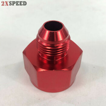 Red AN8 8AN Male to AN-10 Female Straight Swivel Fuel Oil Gas Line Fitting