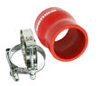 Universal RED 4PLY 1x Straight 2.0 quot;-2.5 quot;ID Silicone+ 2xStainles Steel T-clamp