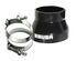 Universal BLACK 4PLY 1x Straight 3.0"-4.0"ID Silicone+ 2xStainles Steel T-clamp