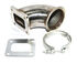 90 Deg Stainless Steel Adapter T4 flange to3.5”ID V-band Flange+1xClamp+1xGasket