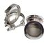 45 Deg SS 2.8"ID 3.7"OD V-Band Flange Conversion Adapter+2xClamps
