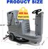 Emotor Automatic Ride-On Floor Scrubber Battery-Powered 30"Squeegee 23.6"Brush