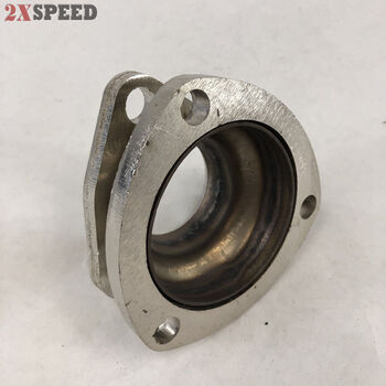 3" to 2" I.D. 3 Bolt Flange Exhaust Muffler Pipe Extension Flange Mild Steel