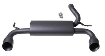 Matte Black 2.5"Dual Axle Back Exhaust Muffler For 07-17 Jeep Wrangler JK 2/4DR