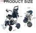 Foldable 2 Pieces Batteries Powered Electric Wheelchair 265lbs Max Load Capacity