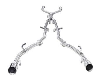 SS Dual Catback Y Pipe Exhaust w/Muffler for 3.0T 2017-2022 Q60 2016-2023 Q50
