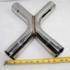 Universal SS Dual Exhaust X-Terminator X-Pipe Mandrel-bent Cross x Pipe 2.25"ID