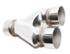 3" Single/Dual SS T201 Exhaust Stamped Y Pipe Adapter Connector 10" Length