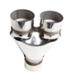 3" Single/Dual SS T201 Exhaust Stamped Y Pipe Adapter Connector 10" Length