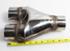 2.5" Single/Dual SS T201 Exhaust Stamped Y Pipe Adapter Connector 10" Length