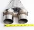 2.5" Single/Dual SS T201 Exhaust Stamped Y Pipe Adapter Connector 10" Length