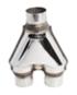 2.25" Single/Dual SS T201 Exhaust Stamped Y Pipe Adapter Connector 10" Length