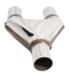 2.25" Single/Dual SS T201 Exhaust Stamped Y Pipe Adapter Connector 320mm Length
