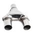2.25" Single/Dual SS T201 Exhaust Stamped Y Pipe Adapter Connector 320mm Length