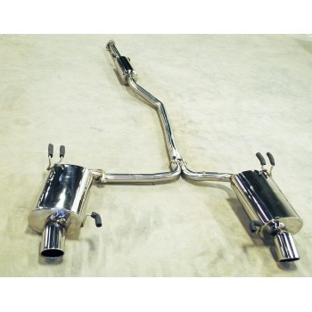 Direct Bolt On 2009-2012 Acura TL Dual 4" Tip 2.25" Piping Catback Exhaust Muffler System