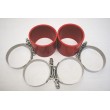Silicone hose 3 quot; straight COUPLER red with clamps