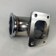 Mild Steel 90 Degree Turbo Charger Flange Adapter T2 4-Bolt to 2.5