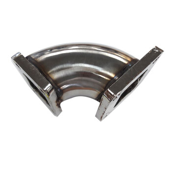 Stainless Steel Turbo Charger Flange Conversion Adapter T3 to T4 4-Bolt 90Degree