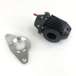 EMUSA SSQV BOV Adapter Flange  amp; Black Blow Off Valve for 02-07 WRX/STI