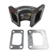 Universal 90 Degree Stainless Steel Elbow Adapter Downpipe T4 to T3 flange