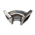EMUSA Universal 90 Degree Stainless Steel Elbow Adapter Downpipe T3 to T2 flange
