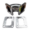 Universal 90 Degree Stainless Steel Elbow Adapter Downpipe T4 flange