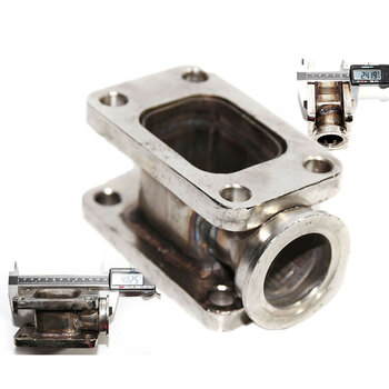 T3 to T3 Turbo Manifold Flange Adapter Conversion w/38mm VBAND Wastegate Flange