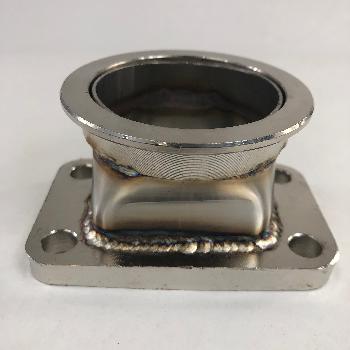 T3 4-Bolt to 2.5" V-Band Turbo Charger Flange Conversion Adapter Stainless Steel