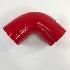 Red 90 degree 50mm Silicone Elbow Hose 2.25 inch Intercooler Turbo Intake Pipe