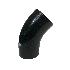 Universal 4-Ply 45 Degree Angled Elbow Hose Black Silicone 2.5