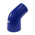 45 Degree Universal 4-Ply Blue Silicone 2.5