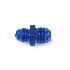 -8AN Male to -10AN Male Thread Straight Hose End Fitting Adapter Blue